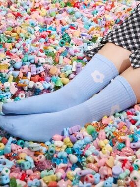 CJ Hendry Pastel Crew Socks - Light Blue